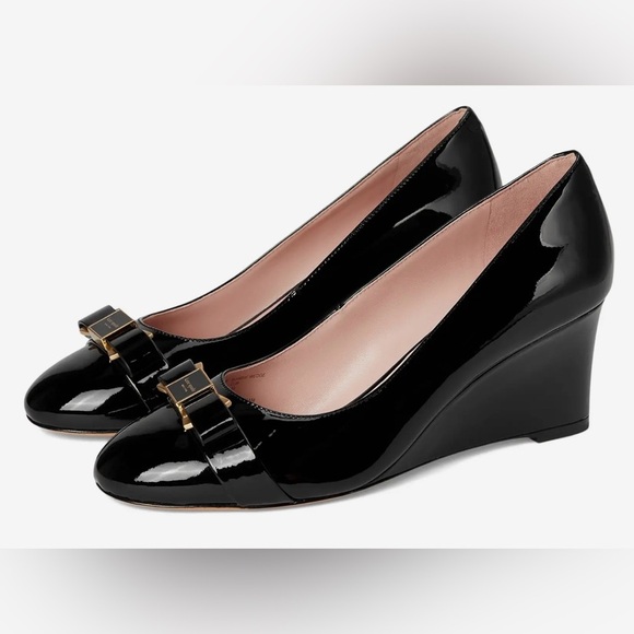 kate spade new york Women's Bowdie Wedge Heel Pump Sz 7 - Picture 1 of 13